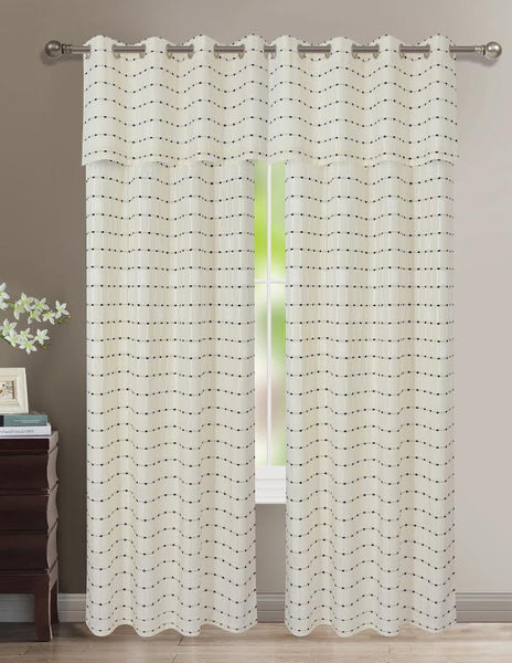 Hollywood Grommet Panel/Valance - Panel 054x063 Black C41678- Marburn Curtains