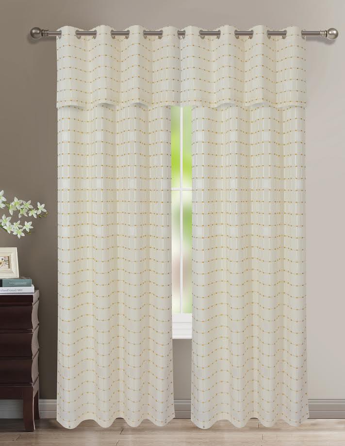 Hollywood Grommet Panel/Valance - Panel 054x063 Gold C41679- Marburn Curtains