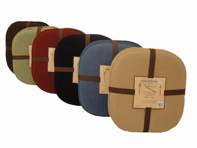 Honeycomb Memory Foam Chair Pads 2PC