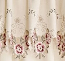 Isabella Rod Pocket Tier - Tier 060x024 Ecru Taupe C28946- Marburn Curtains