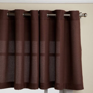 Jackson Grommet Tier/Valance - Tier  058x024 Chocolate C22386- Marburn Curtains