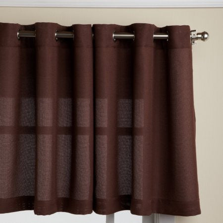 Jackson Grommet Tier/Valance - Tier  058x024 Chocolate C22386- Marburn Curtains