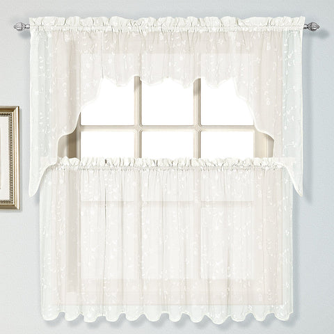 Savannah Rod Pocket Tier - 051x024 Oyster C25926- Marburn Curtains